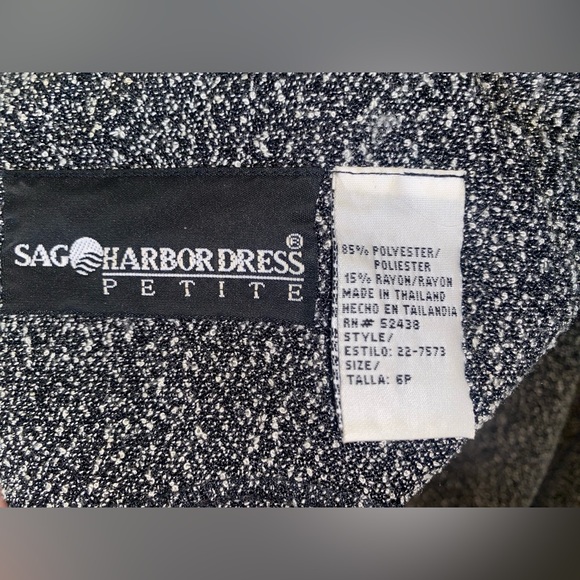 Sag Harbor Women Sleeveless Knee Sheath Dress Gray Petite Size 6P - Picture 3 of 4